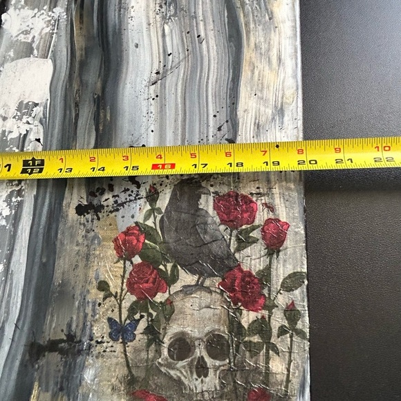 Original Abstract Painting Canvas Acrylic Mixed Media Signed Titled Wicked Spell - Picture 12 of 13